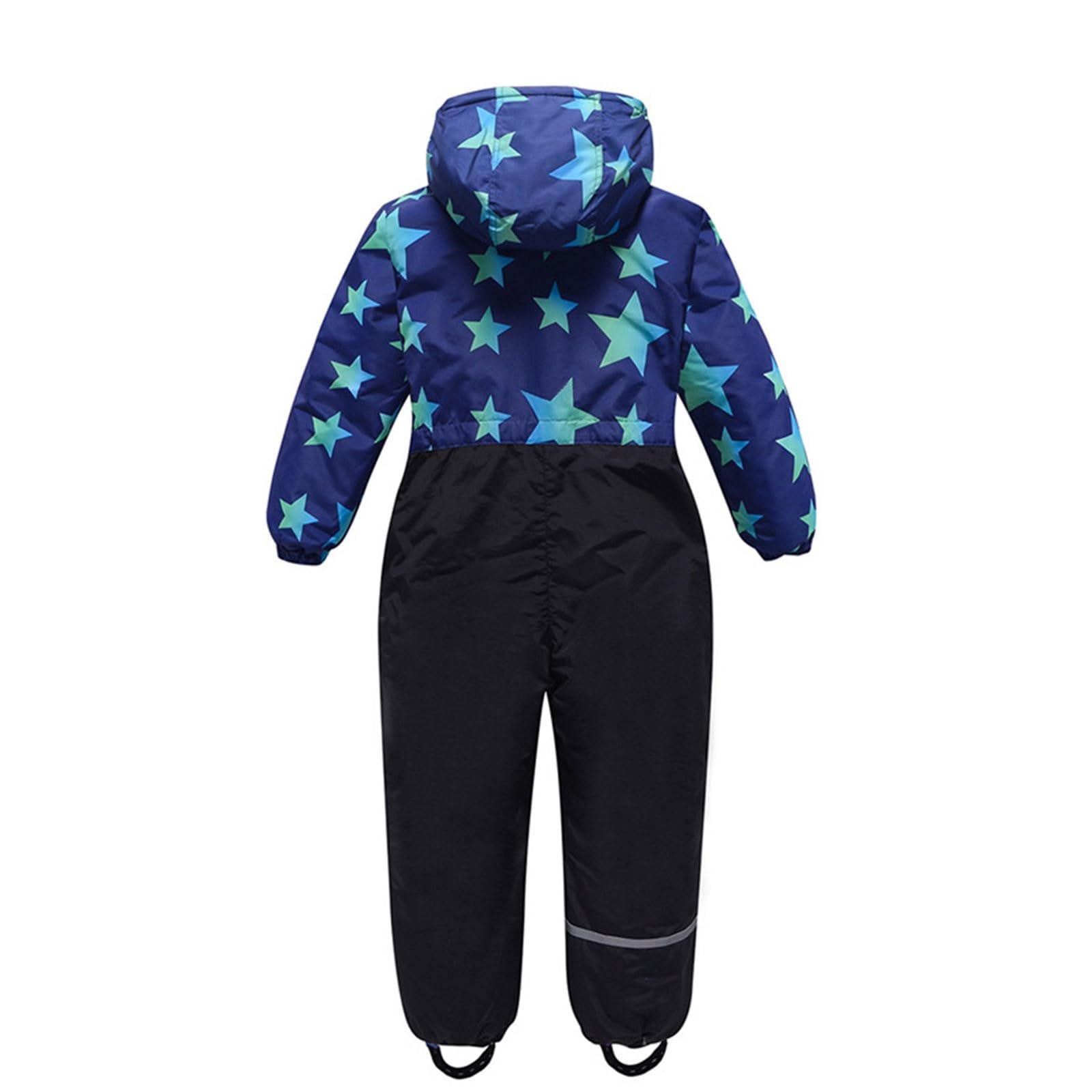 Generisch 2026 - Tuta da sci per bambini e ragazzi, termica, invernale, calda, da neve, antivento, con tuta rimovibile in softshell, Blu, 3-4 Anni
