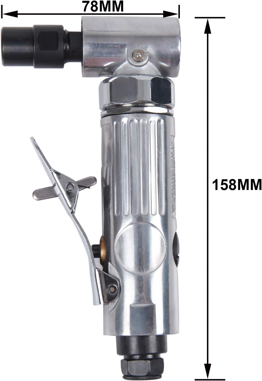YELWAY 1/4" Angle Air Die Grinder, 20000 RPM, 90 Degree Angled Air Die Grinder, Edge Series Air Angle Die Grinder with 1/4-inch, Mini Air Angle Die Grinder, Pneumatic Angle Die Grinder,Polished Color : Tools & Home Improvement