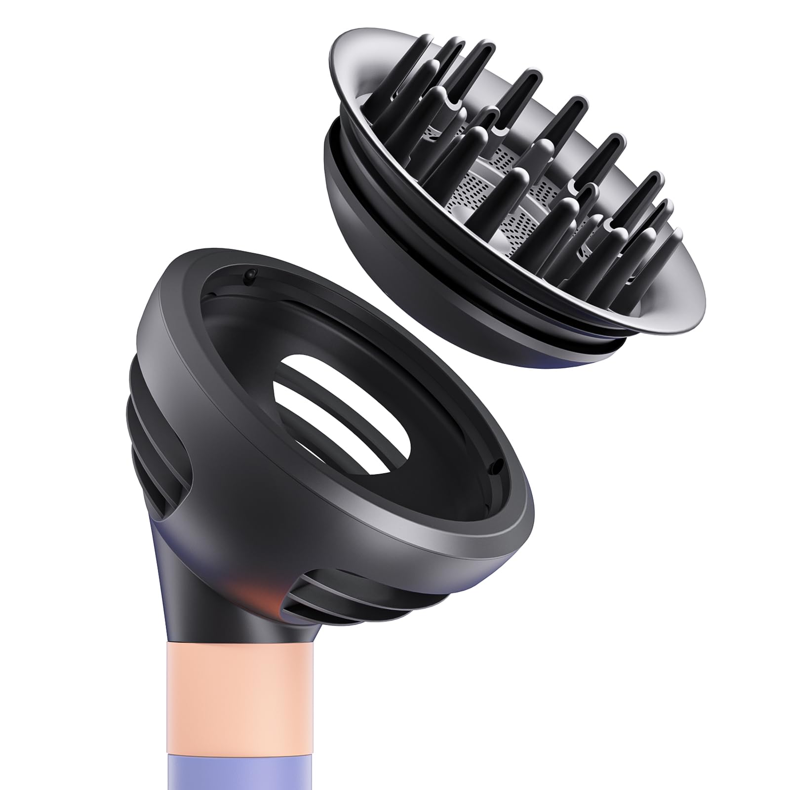 Upgraded Diffuser for Dyson Airwrap, 2-in-1 Wave Curl Diffuser Attachment, Dome and Diffuse Modes, Dryer Faster and Define Curls Hair