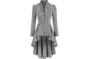 Steampunk Striped Jacket For Women: Embracing Gothic Victorian Elegance