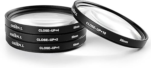 Vista 15 de GREEN.L 67mm Close-up Filter Set(+1,+2,+4,+10), Professional Macro Filter for Camera Lens