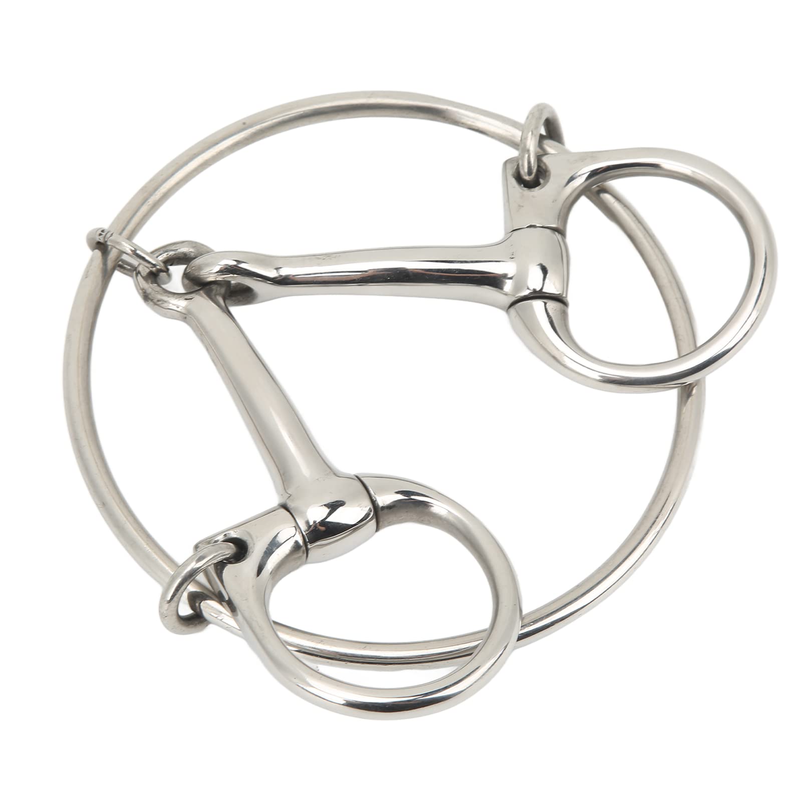 Broca de Boca de Caballo de Acero Inoxidable de 125 Mm para un Mejor Control en Entrenamiento y Equitación Al Aire Libre - Diseño de Anillo Suelto Duradero