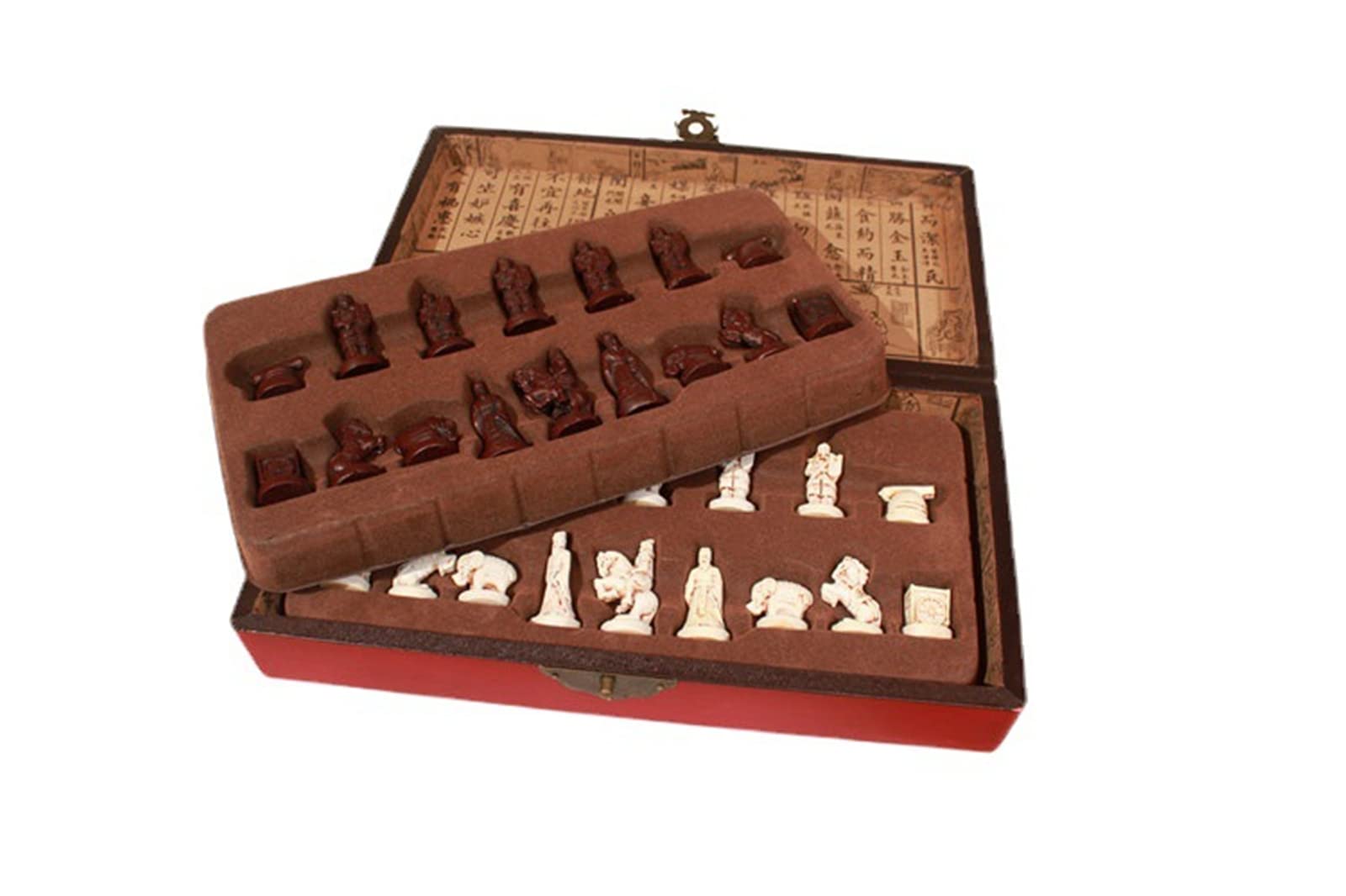 Jeu D'échecs Chinois Xiangqi En Résine – Plateau Pliant 32x28 Cm, Pièces 3D, Cadeau Intellectuel
