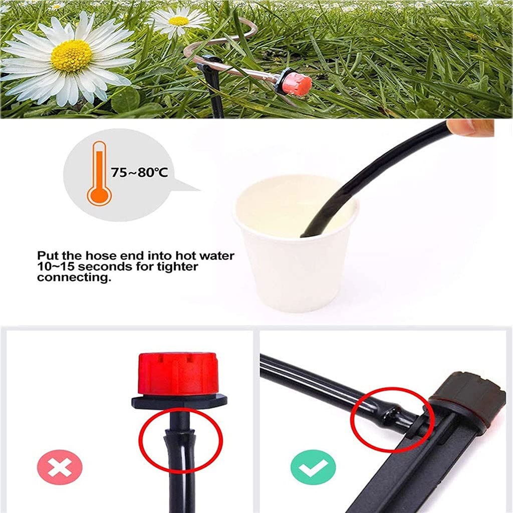 Cinta para riego por goteo, Manguera de riego de 10-90m, tubo de goteo de 4/7mm, sistema de riego de PVC for invernadero(90M)
