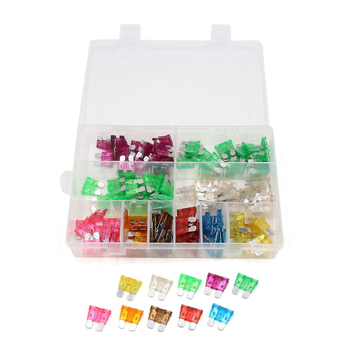 Kit de fusible à lame régulière ATC pour auto et camion avec 140 pièces de 3A à 40A