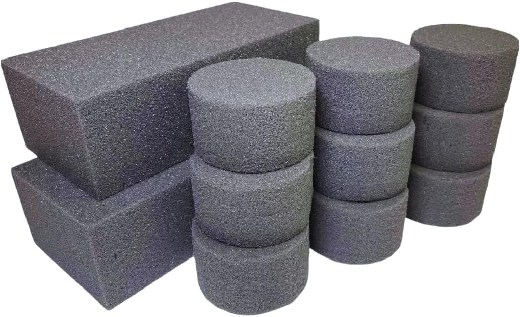 Silk Flower Warehouse 2 Dry Bricks & 9 Dry Sec Cylinders. Bricks for Silk & Artificial Flowers with Floral Foam. Floral Foam Block Sponge for Weddings & Florist Floral Arrangements Craft Supplies