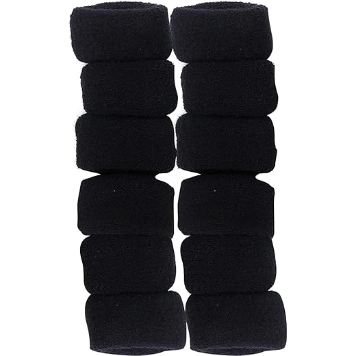 Black Cotton Scrunchy Hair Ties Combo Pack of 12