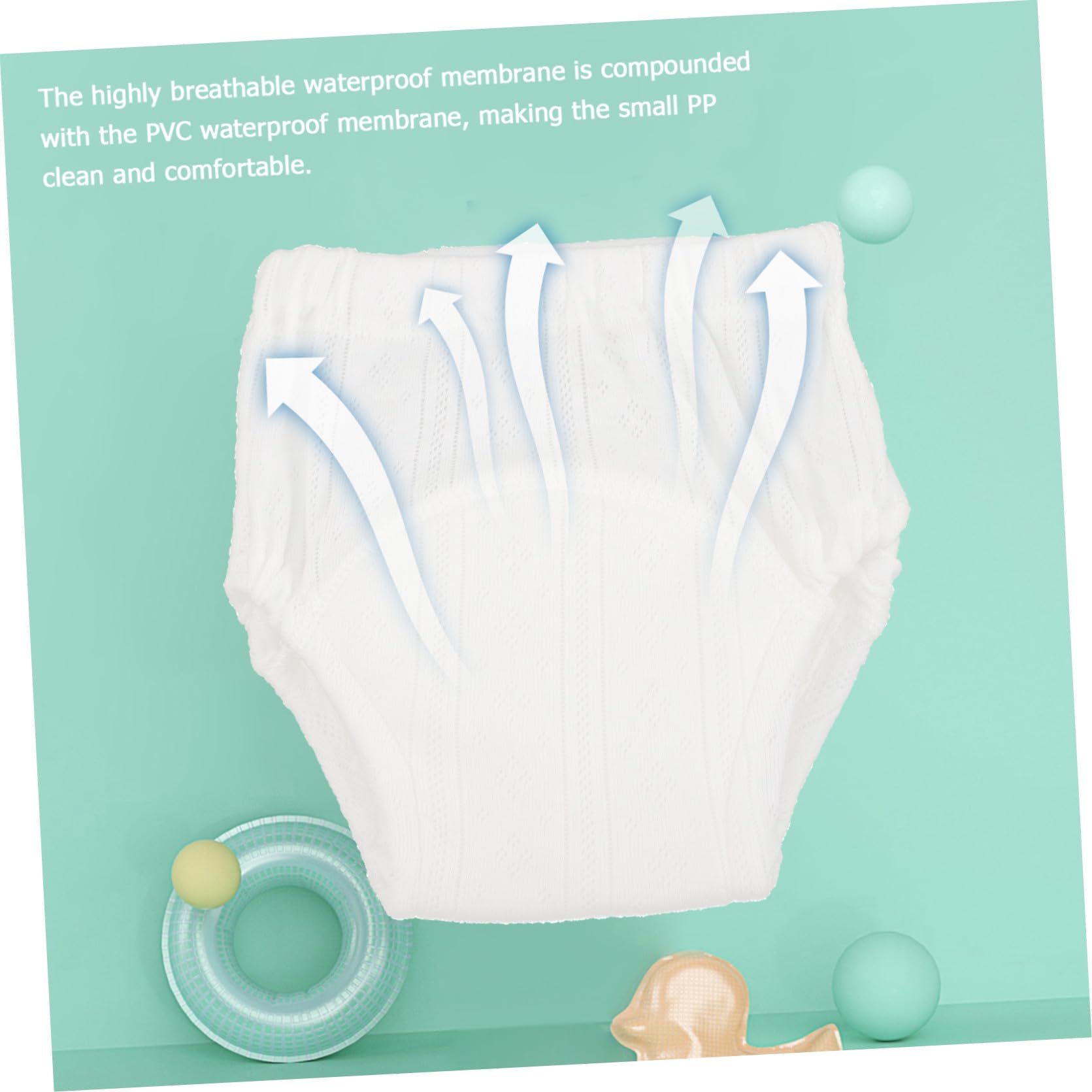 Culottes D’entraînement Propreté Bébé Blanc Lavables Coton 5 Pièces