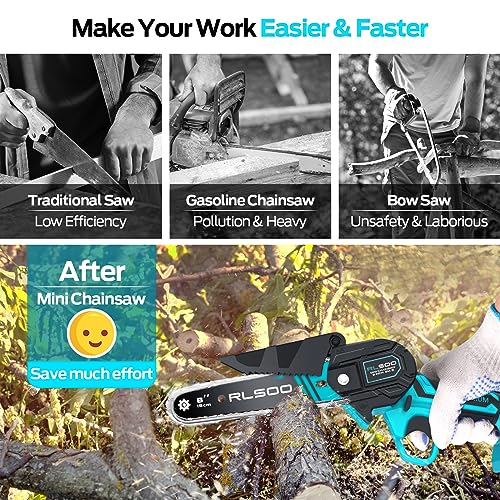 Rlsoo Mini Chainsaw 6 Inch Cordless thumb #4