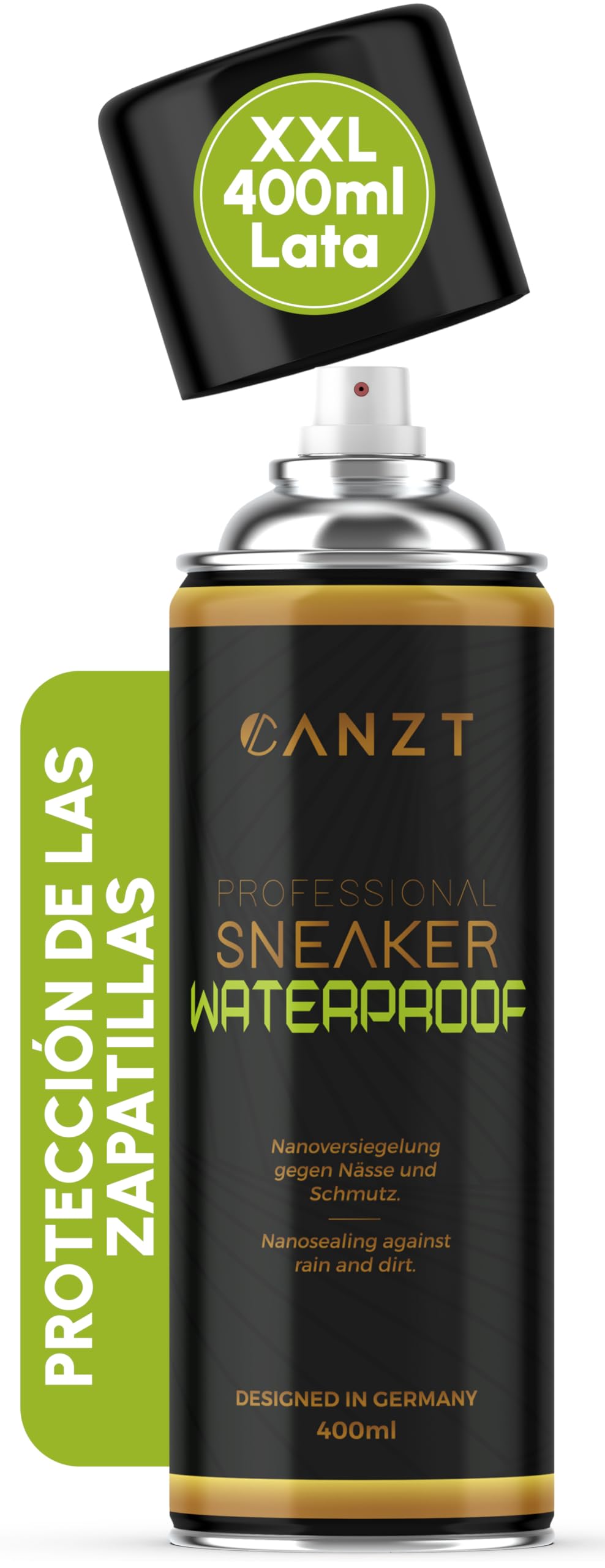 Canzt Spray Impermeabilizante Calzado 400 ml – Protección contra Agua y Suciedad para Zapatillas, Zapatos, Piel, Ante, Textil y Nubuck