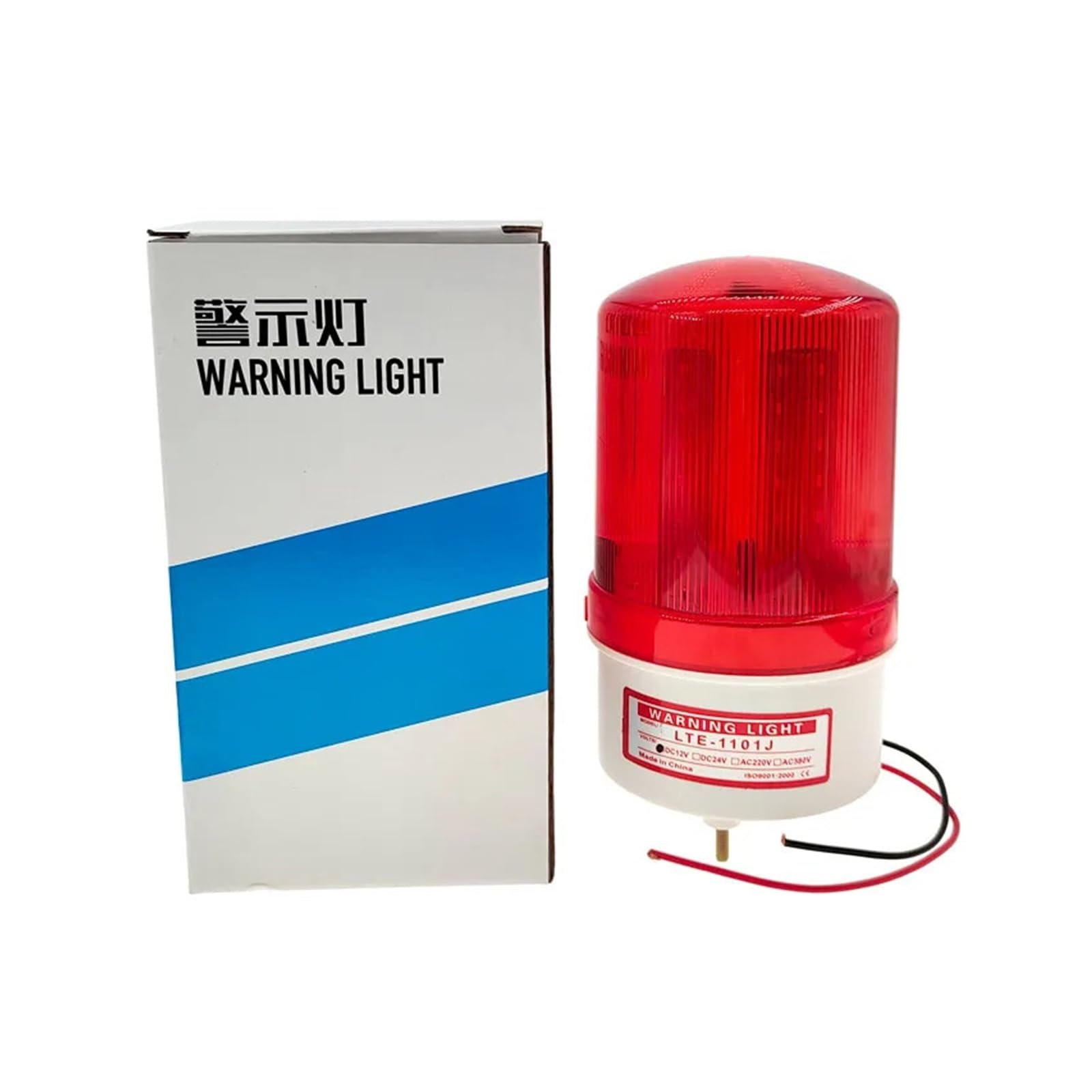 Przemysłowe światła ostrzegawcze 12 V, 24 V, LED, światło stroboskopowe, ostrzeżenie o brzęczyku, światło migające, alarm bezpieczeństwa 220 V (220 V niebieski brzęczyk)