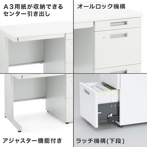 Manufacturer Delivery, Installation, AssemblyKOKUYO Invento Office Desk, Flat Desk, Natural Gray, Office Desk, Work Desk, Width 100 x Depth 70 cm TKG-B107F1N