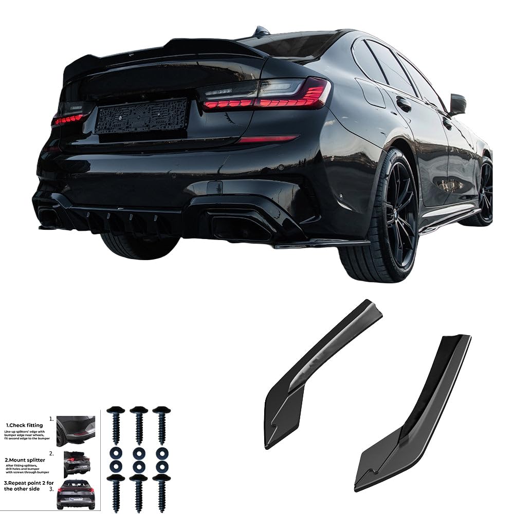 Hinten Splitter kompatibel mit BMW 3er M–Paket G20/G21 2018–2022