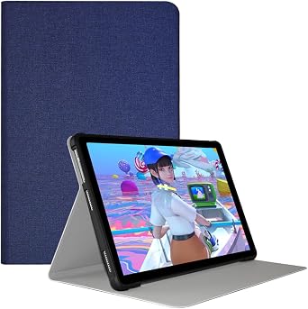 حافظة لجهاز ALLDOCUBE iPlay 60/ALLDOCUBE iPlay 60 Pro 11 بوصة، غطاء ورقي نحيف من جلد البولي يوريثان مع حامل زوايا متعددة الرؤية بقشرة خلفية ناعمة من مادة TPU، أزرق، iPlay60SW