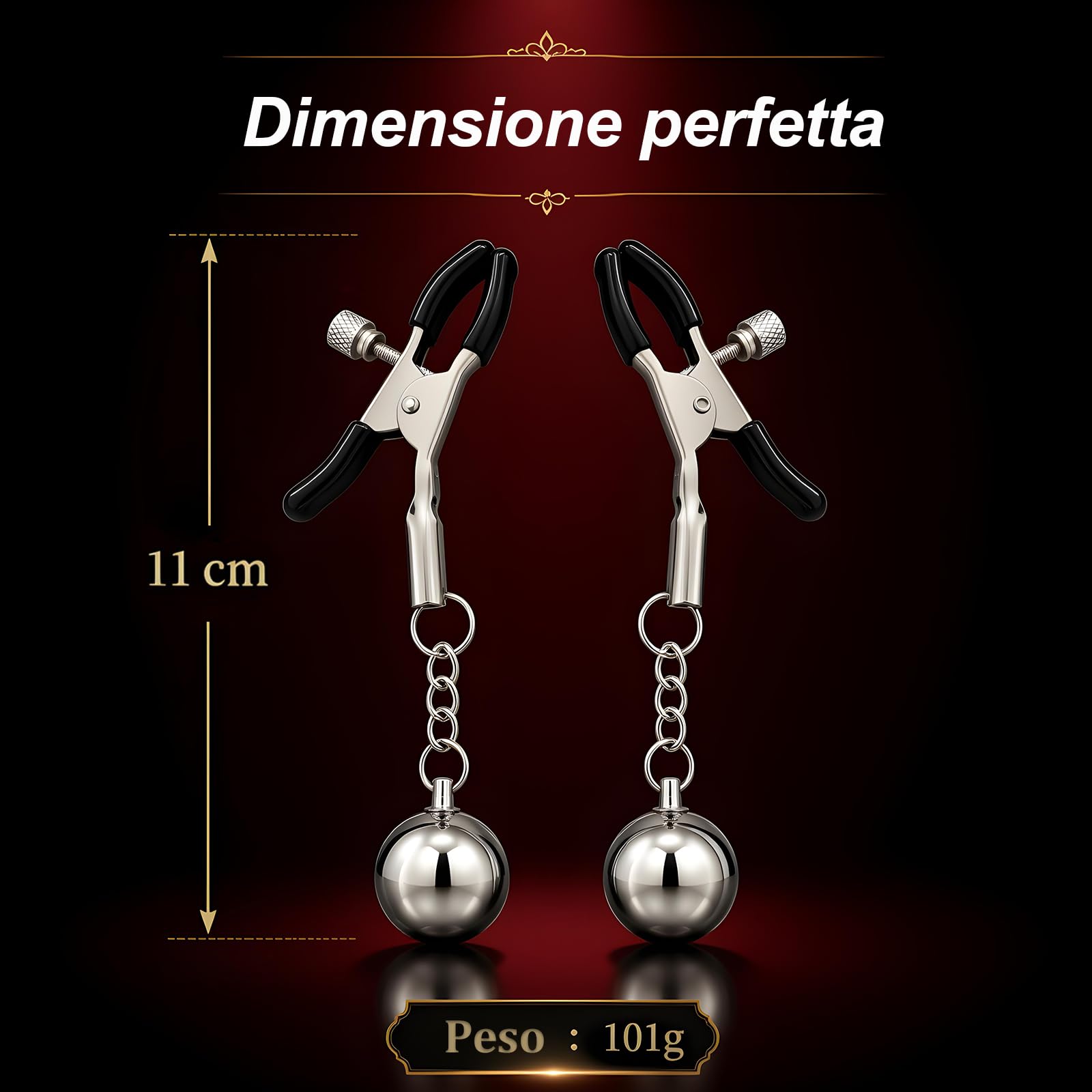 Pinze per Capezzoli Donna Morsetti per Capezzoli Regolabili Stimolatore Clitoride Femminile Labia Clip BDSM Giocattoli Sessuali per Uomini e Donne SM Bondage