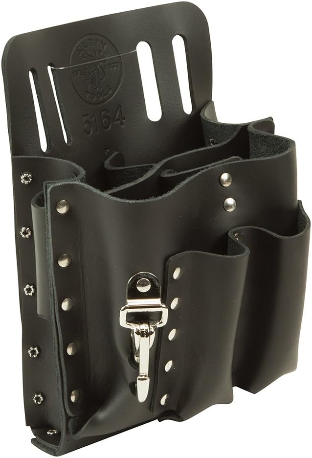 Klein Tools 5164 8Pocket Tool Pouch Slotted Leather Tool Pouches By