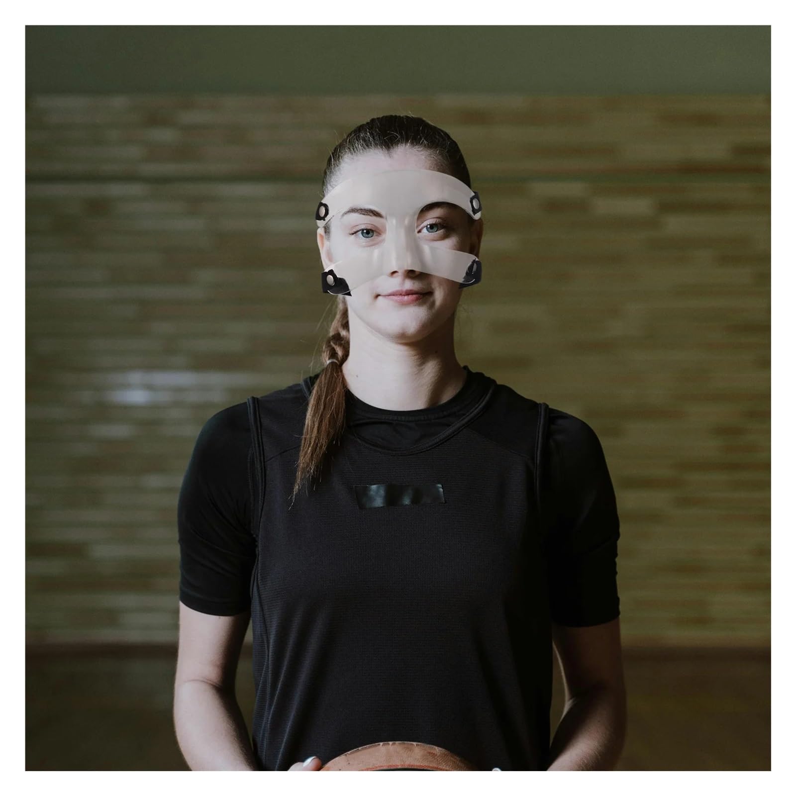 Máscara de Entrenamiento para Baloncesto Protector de Nariz Ajustable Transparente, máscara Protectora for la for Hombres y Mujeres, Baloncesto, fútbol, ​​Deportes, Protector Facial, atlética