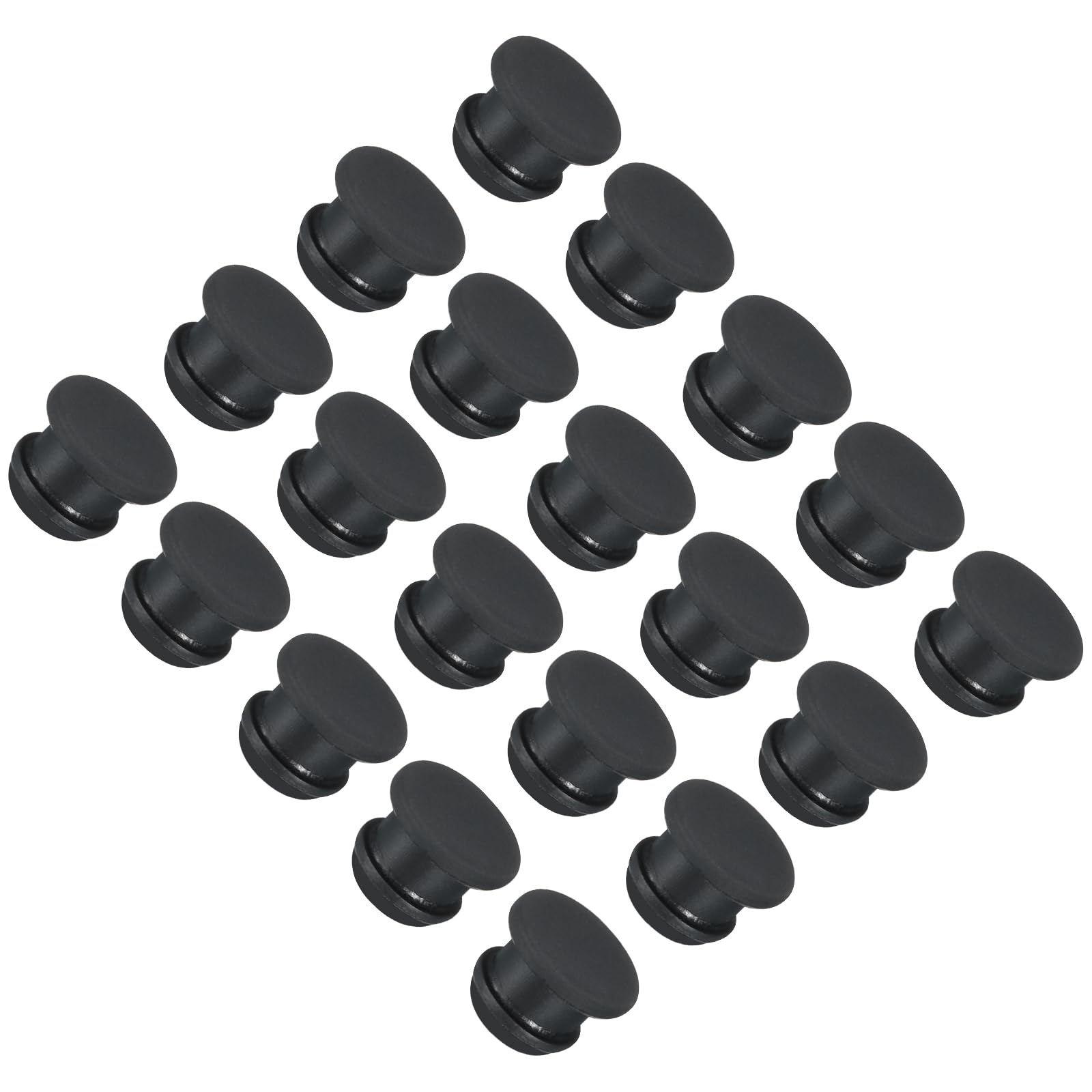 QUARKZMAN Silikon-Snap-in-Verriegelungslochstopfen Gummipaneel-Dichtungsabdeckung für wasserdichte Dichtungsstopfen 10mm/0,39 Zoll Durchmesser Schwarz, Packung mit 30 Stück