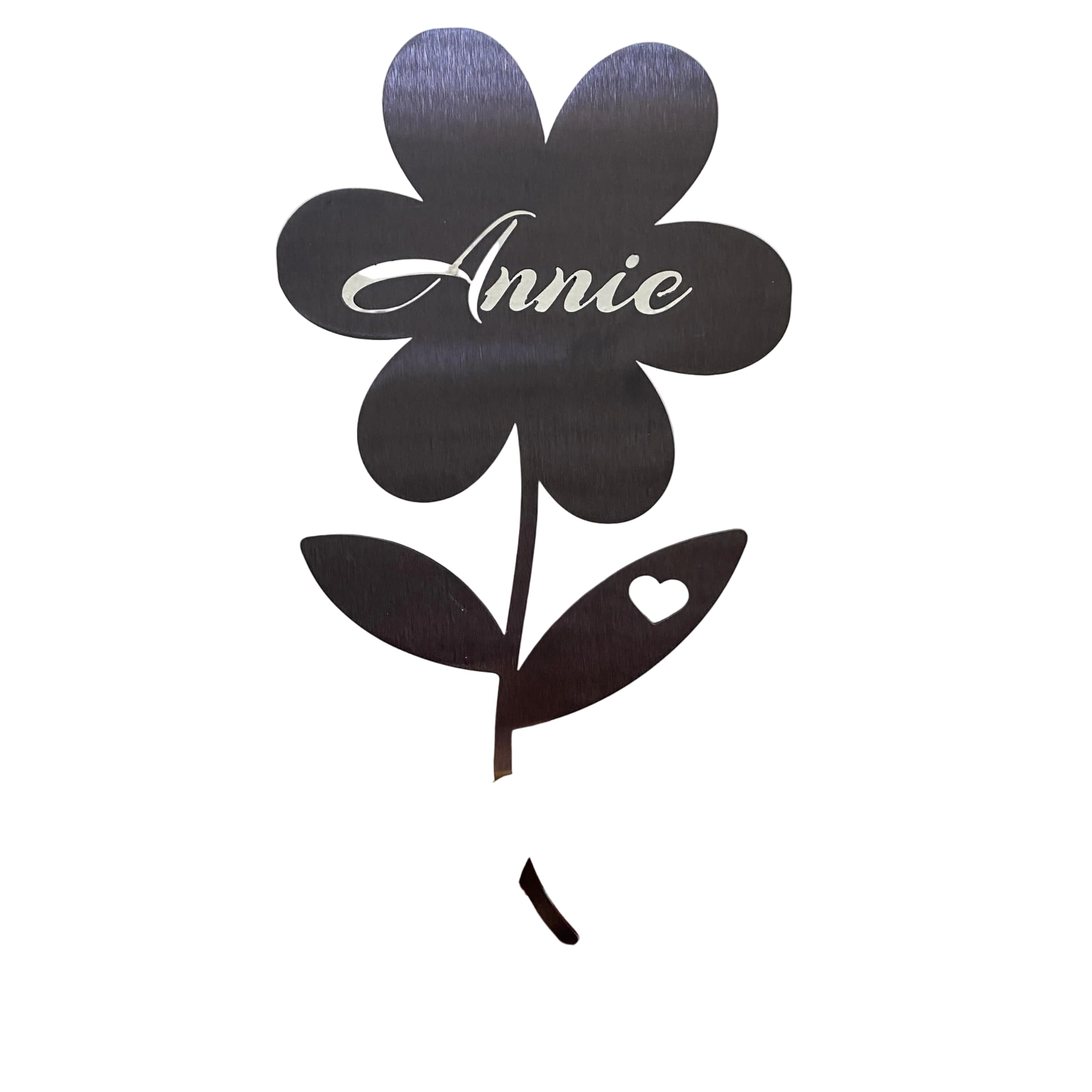 Image Industry Personalised Steel Flower Garden Ornament – Custom Metal Flower Gift – Rusting Outdoor Memorial Decoration