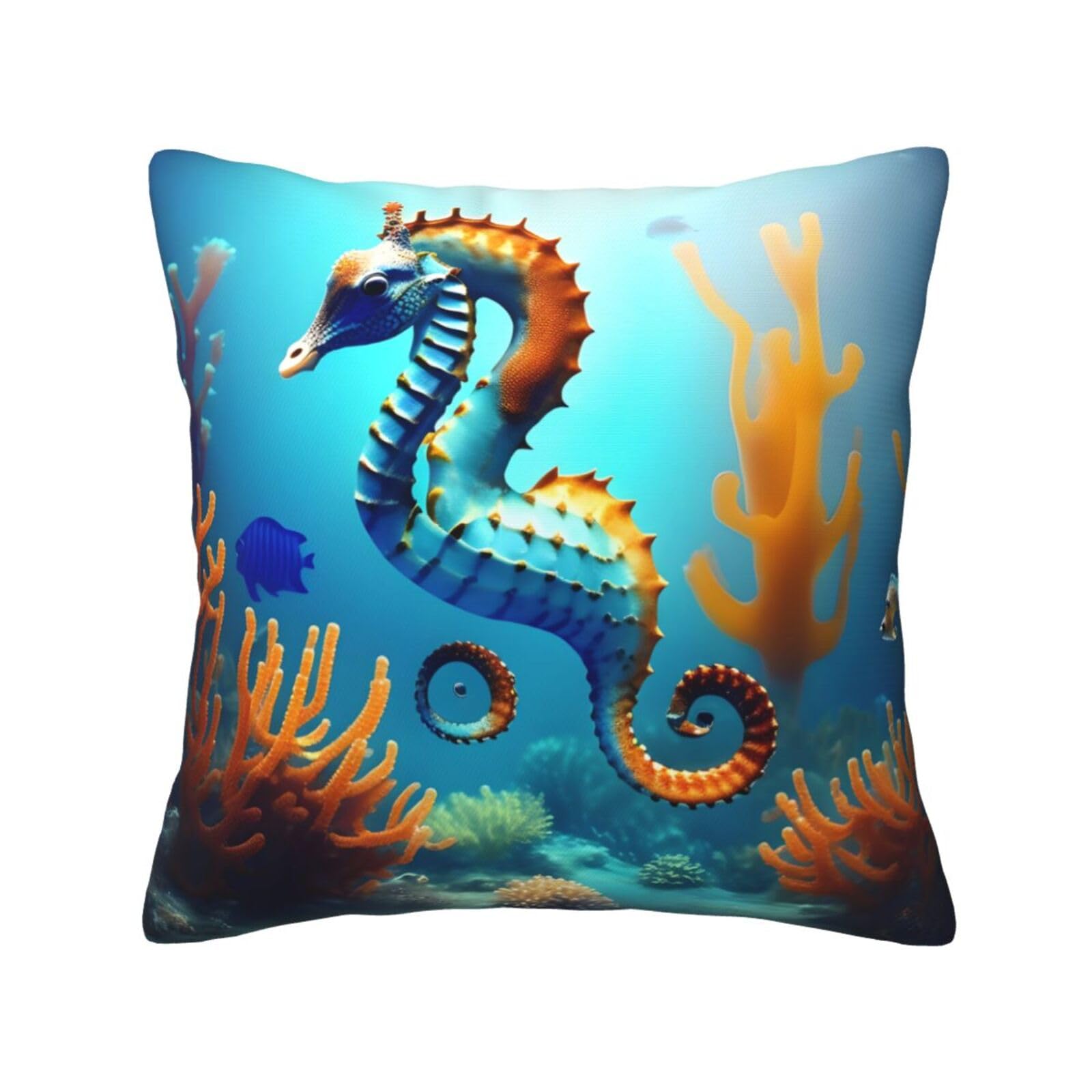 SXZVVBN Seabed coral seahorseDecorative Square Sofa Cushion Covers