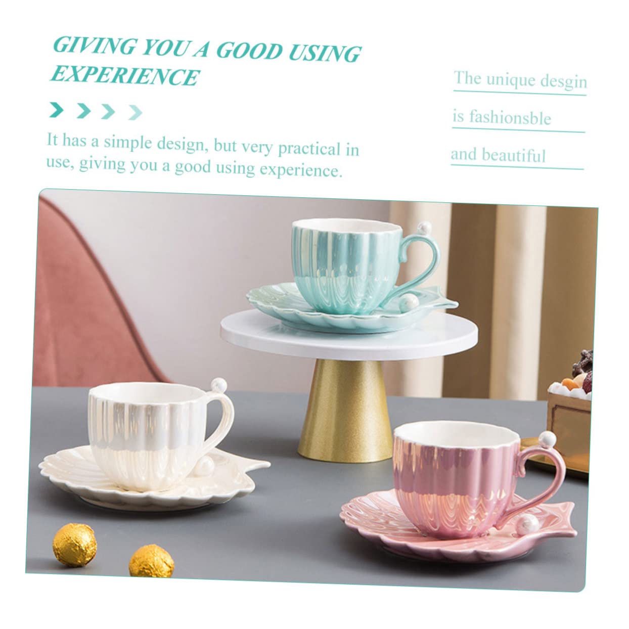 Kaffeebecher mit Untertasse Einfach zu Reinigen Weiß Keramik 240ml und Kaffeezubehör Multifunktionaler Haushaltswasserbecher Elegantes Design für Täglichen Gebrauch