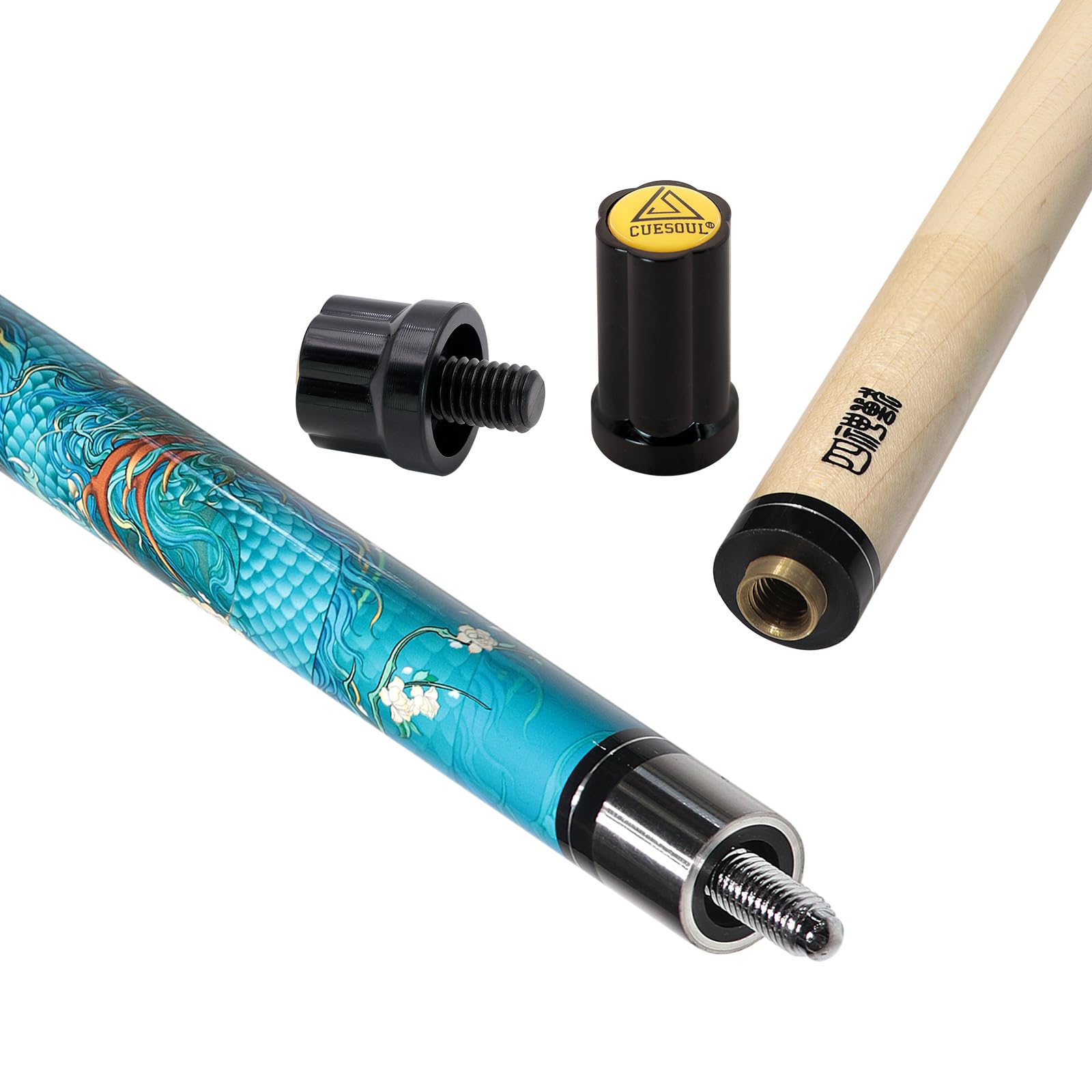 CUESOUL mythologische Symbole 58 Zoll 19oz Pool Cue Stick, 13mm TIPP