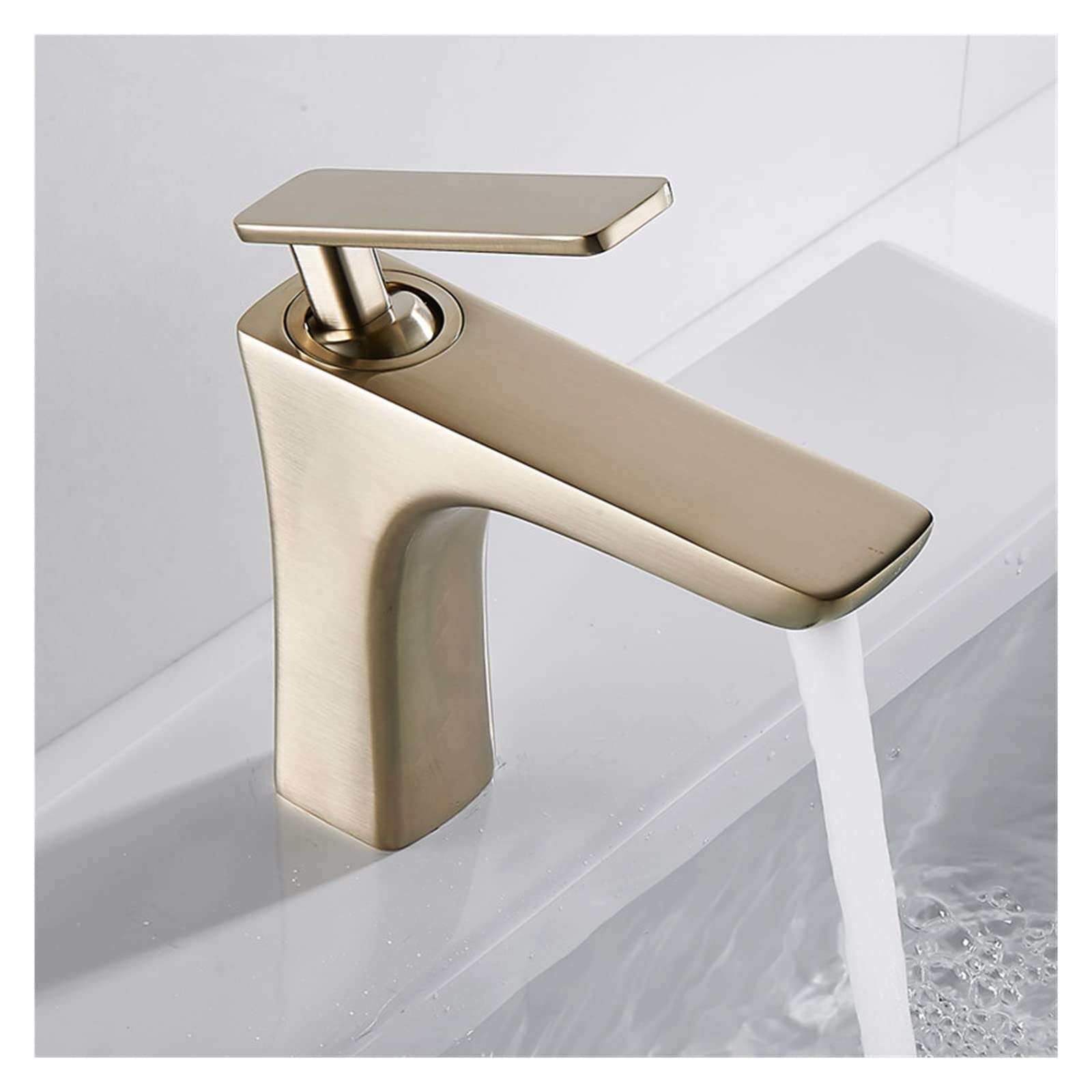 Robinet de lavabo salle de bain eau chaude et froide mitigeur laiton