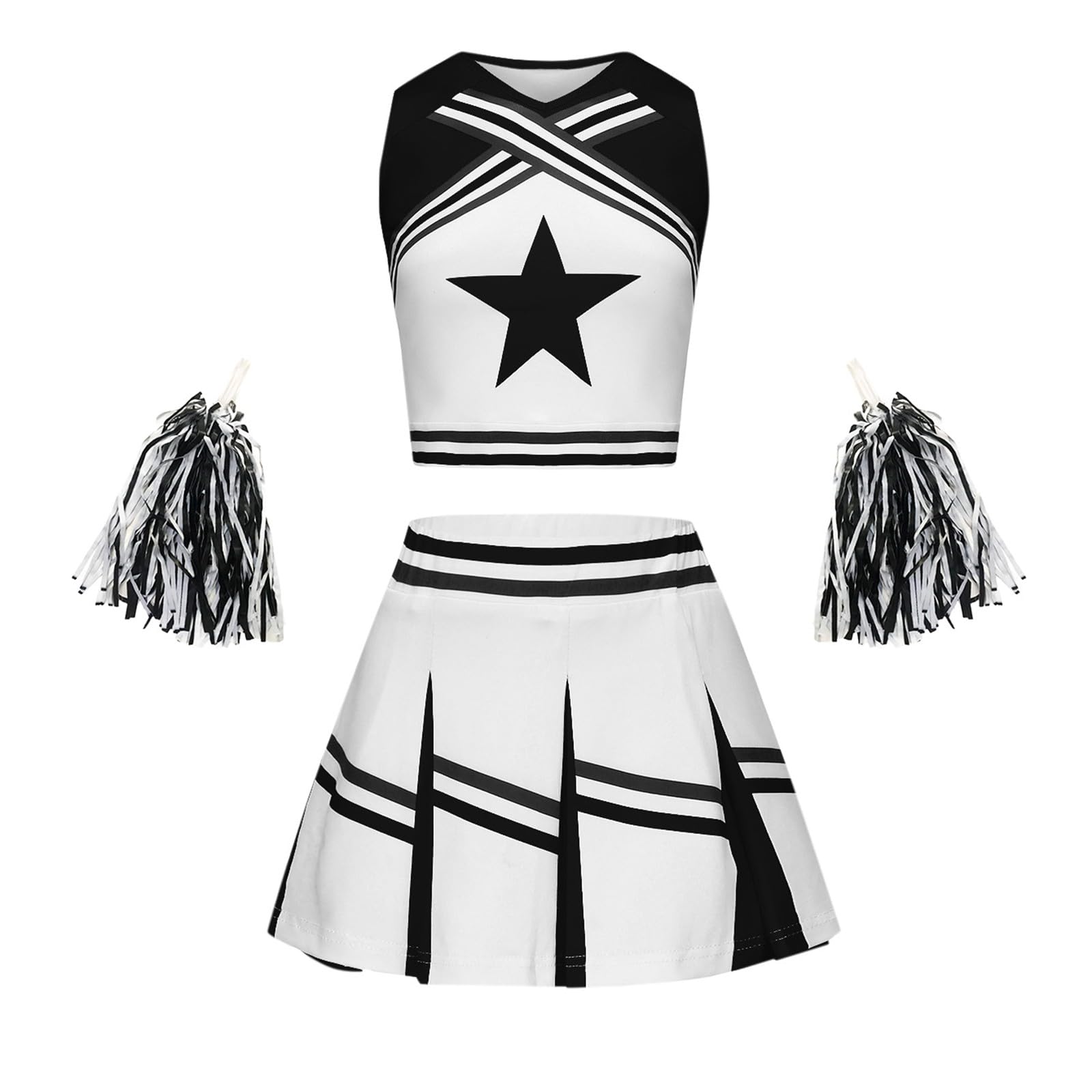 Tenue de pom-pom girl écolier pour spectacle de danse et gym