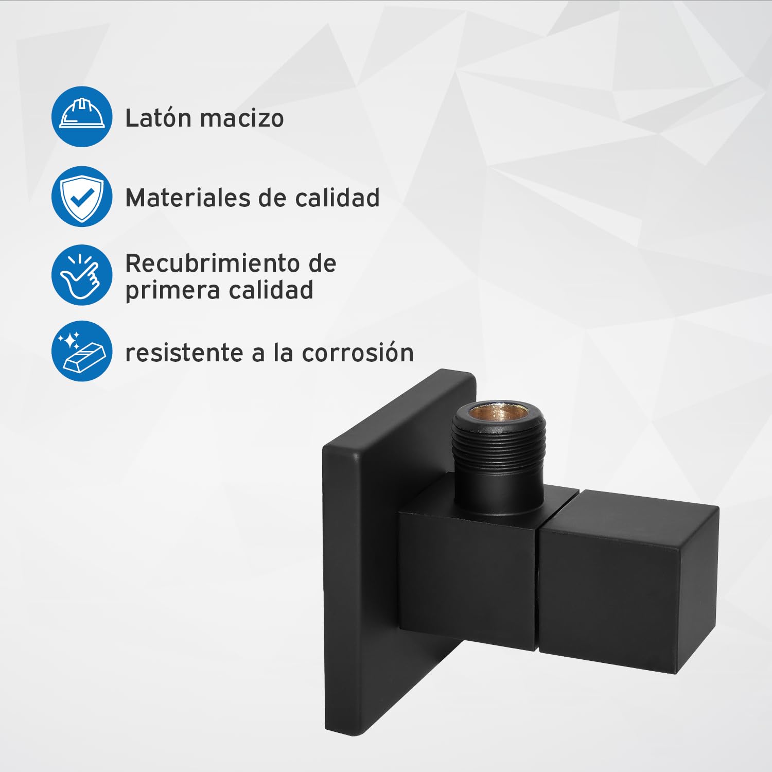 kör4u Juego de sifón de 1 1/4" x 32 mm, válvula emergente y 2 válvulas de esquina, válvula de desagüe con juntas, para lavabo, color negro