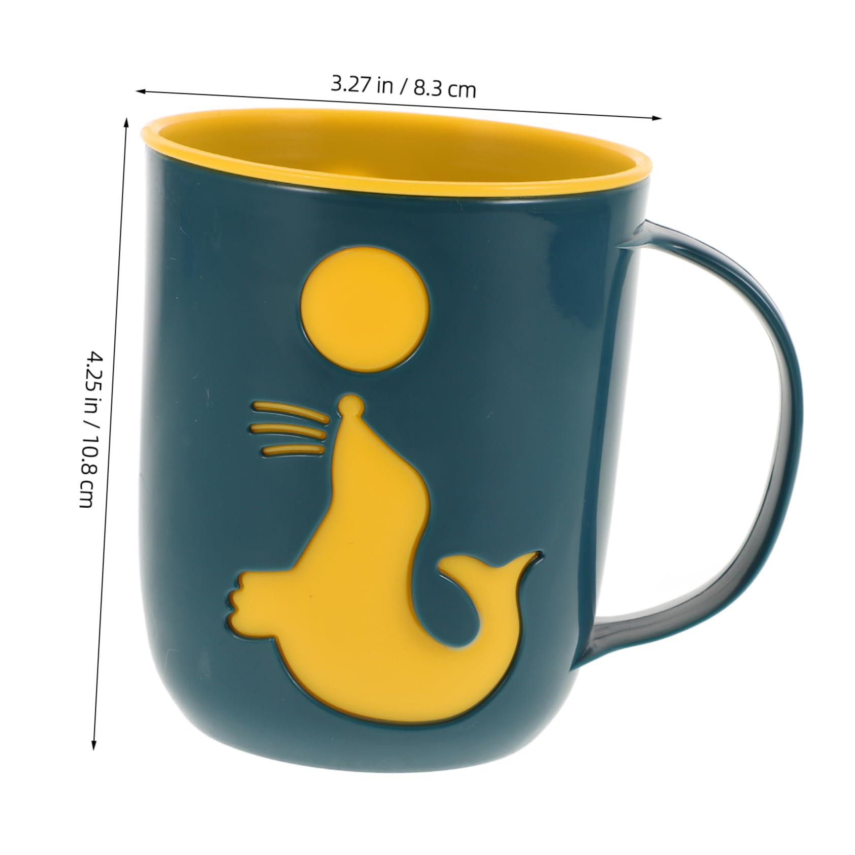 RORPOIR Cute Dolphin Wash Cup Portable Plastic Toothbrush Rinsing Cup for Home and Travel Safe Materials Easy to Clean for Boys and Girls Design