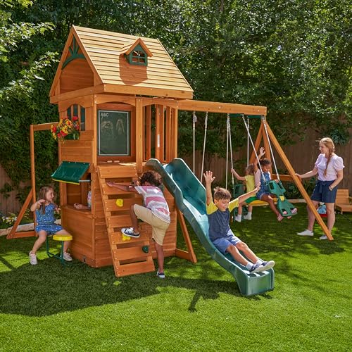 Kidkraft F270855 Ridgeview Deluxe Clubhouse Wooden Swing Set/Playset thumb #1