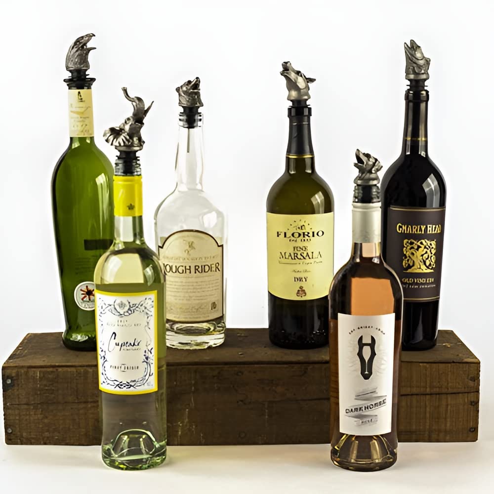 TXOKO DINING & ENTERTAINMENT Verter, aireador y decantador de vino de acero inoxidable de alta calidad, boquilla de vertido para vino tinto, blanco y rosa, licor y aceite de oliva (varios estilos)