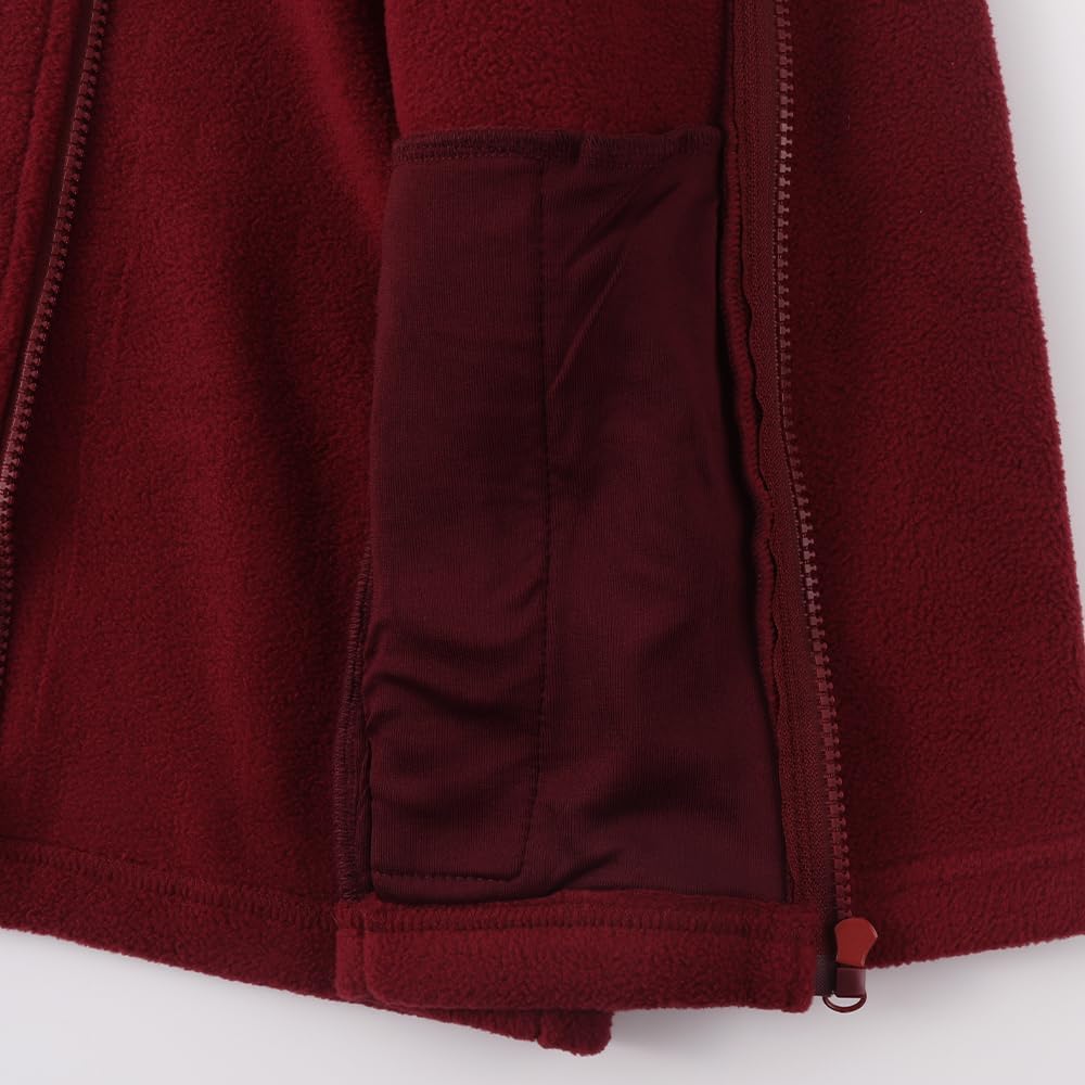 Noomelfish Girls Full Zip Soft Polar Fleece Jacket Outerwear Coat With Pockets (5-14 Years) - Image 2