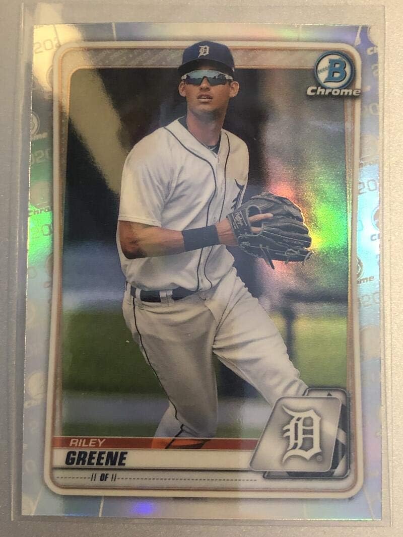 2020 Bowman Draft Chrome Refractor #BD-180 Riley Greene Detroit Tigers Baseball NM-MT