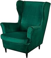 Vista 42 de GULI Wingback - Funda para silla de 2 piezas, fundas para silla de sillón, fundas de elastano para sofá, protector de muebles, lavable a máquina