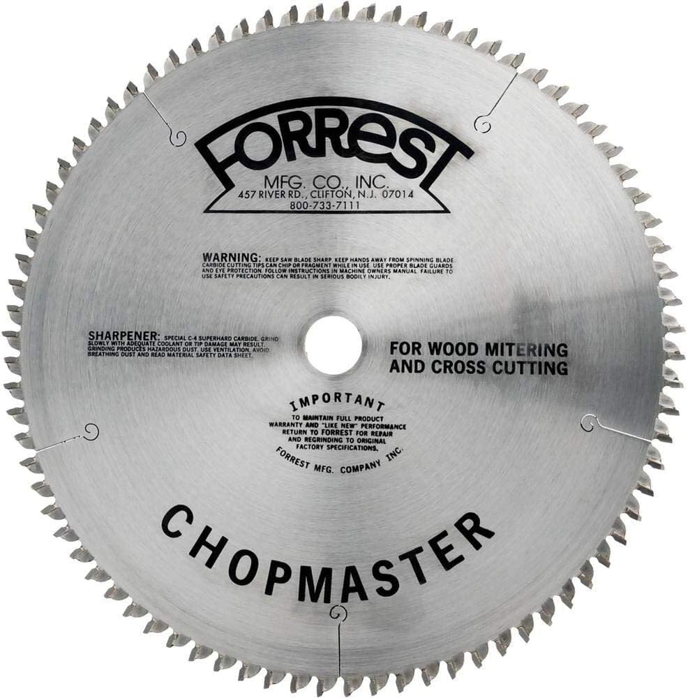 Forrest CM08H606100 Chopmaster 8-1/2-Inch 60 Tooth ATB Miter Saw Blade with 5/8-Inch Arbor