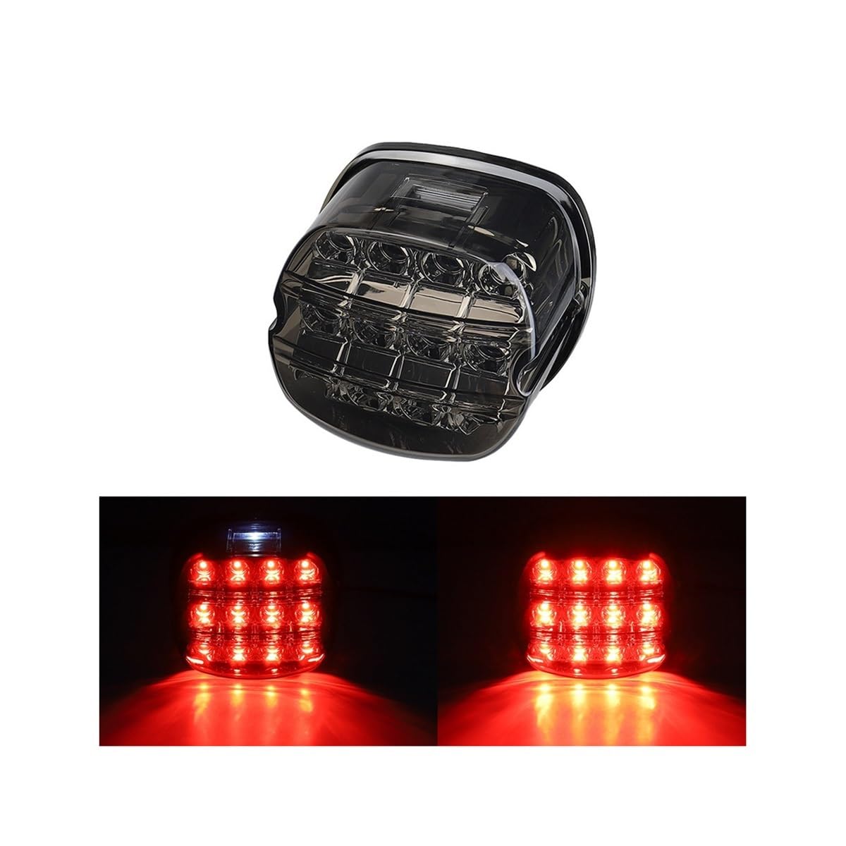 DAGMARA Moto Freno Luces Trasera Cola Accesorios para motocicletas, luz trasera de freno LED una pieza, matrícula, indicador parada para Road King 99-17 FXDL