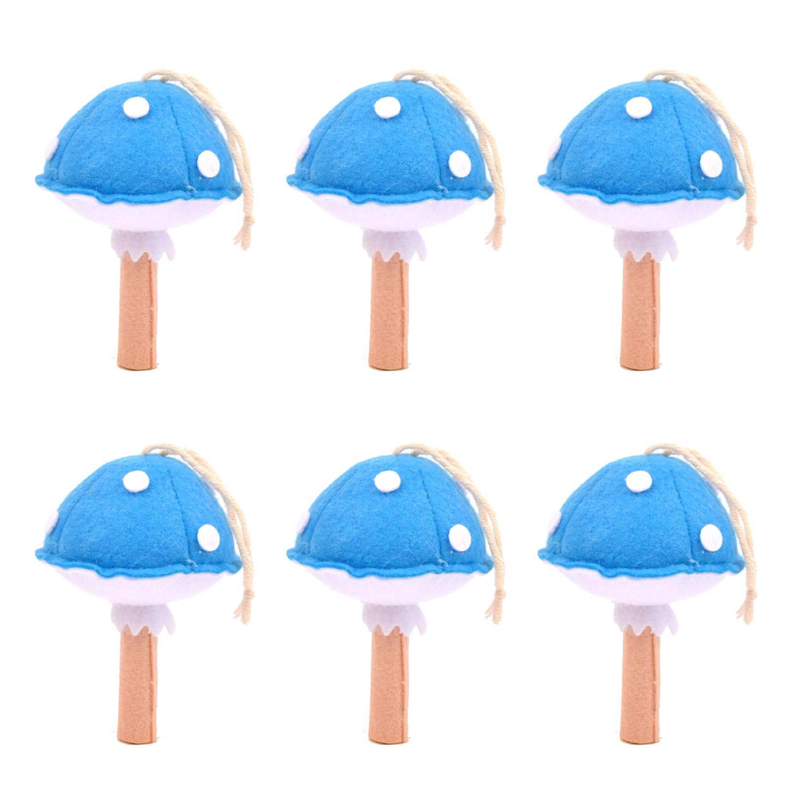 YWLUUOO Wools Felts Mushroom Decoration, 6Piece Set for Creative Garlands Designs Felted Mushroom