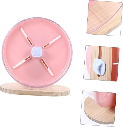 Miniatura 5 de POPETPOP Rueda decorativa de rata para hámster, rueda de rata pequeña, estable, jaula de rueda de erizo, rueda de rata, pequeña jaula de rueda de