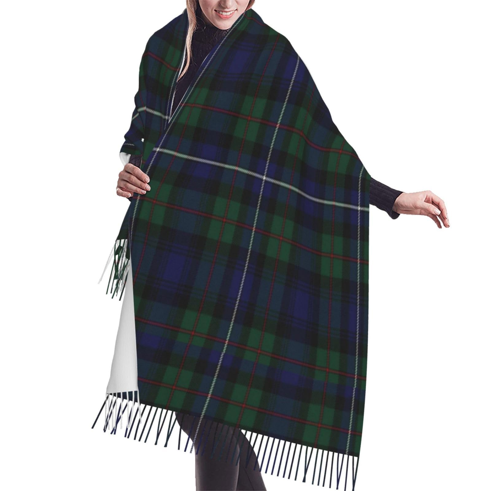 GRatka Scarf,Robertson Hunting Tartan, Unisex Fringed Scarf Large Warm Soft Cashmere Feel Shawls Wraps 196x68 cm