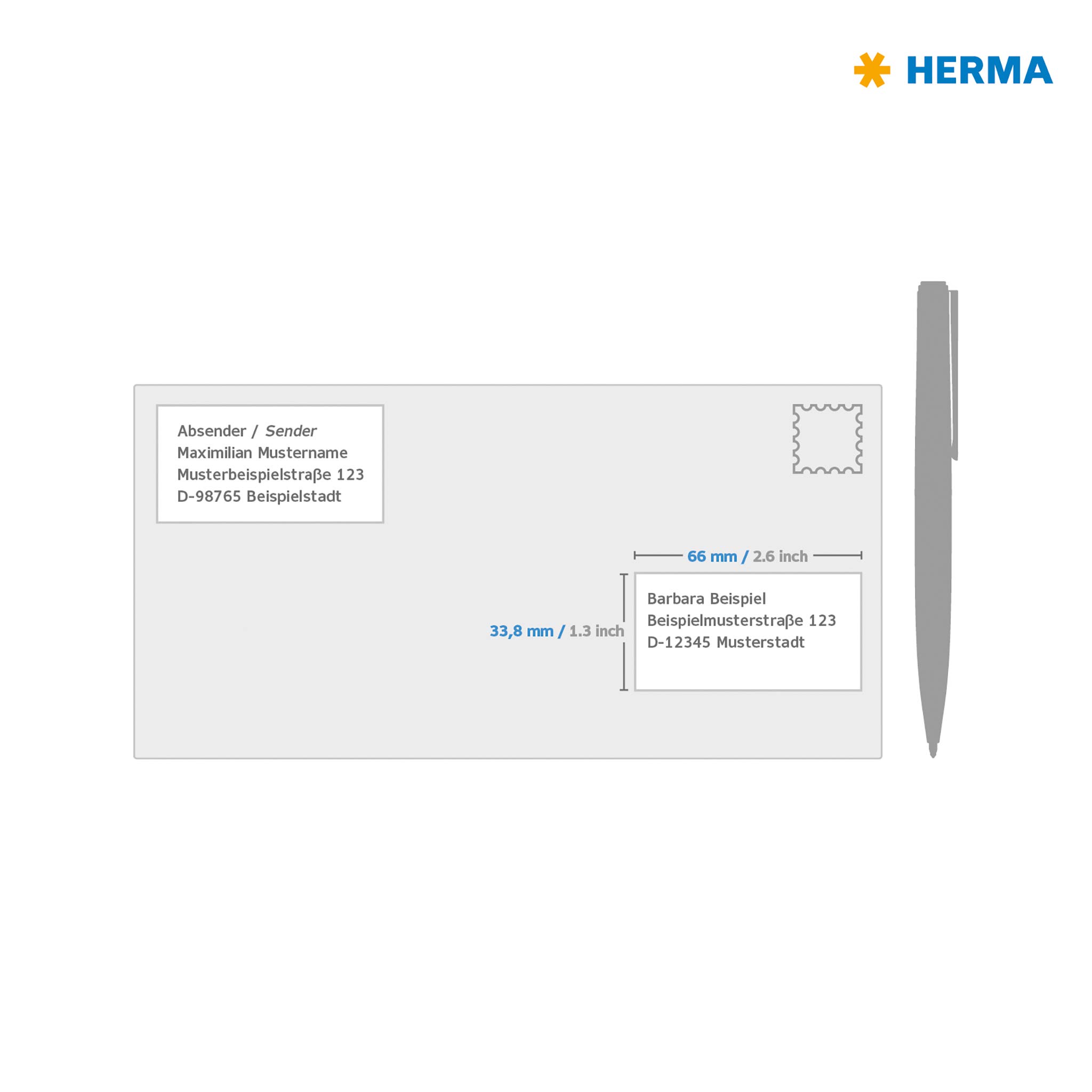 HERMA Labels On A4 Sheets, 8697, Paper White, 38,1x21,2 Mm, 100 Sheets/6.500 Labels/min.10 Pack | HERMA Labels Online