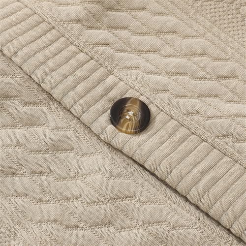 Men's Casual Long Sleeve Buttons Down Cable Knit Cardigan Sweater with Pockets for Men Spring Fall Winter Sweaters4