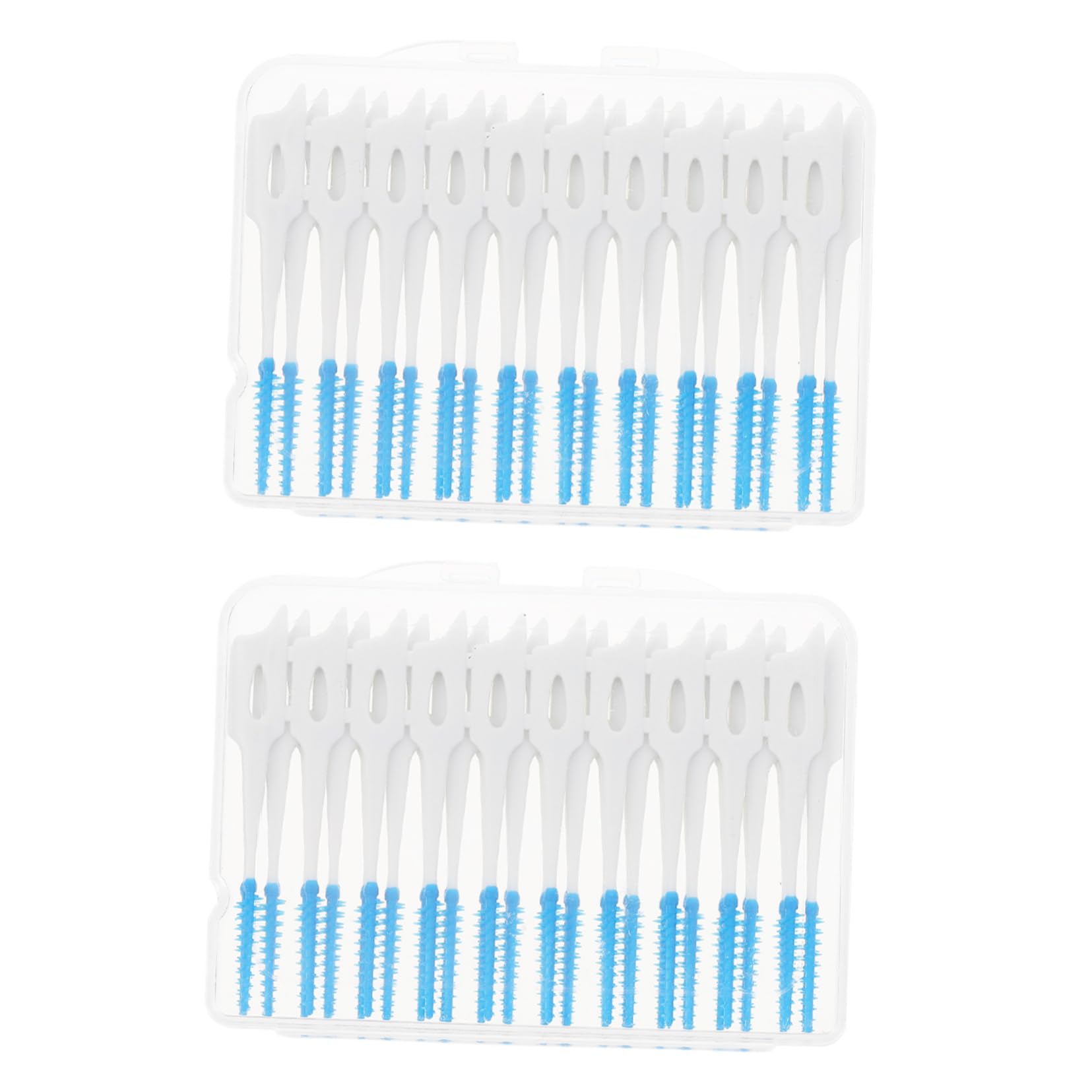 Healeved 80pcs Interdental Brushes for Teeth Cleaning Blue Flexible Gum Massagers for Oral Care Plaque Removal and Fresh Each