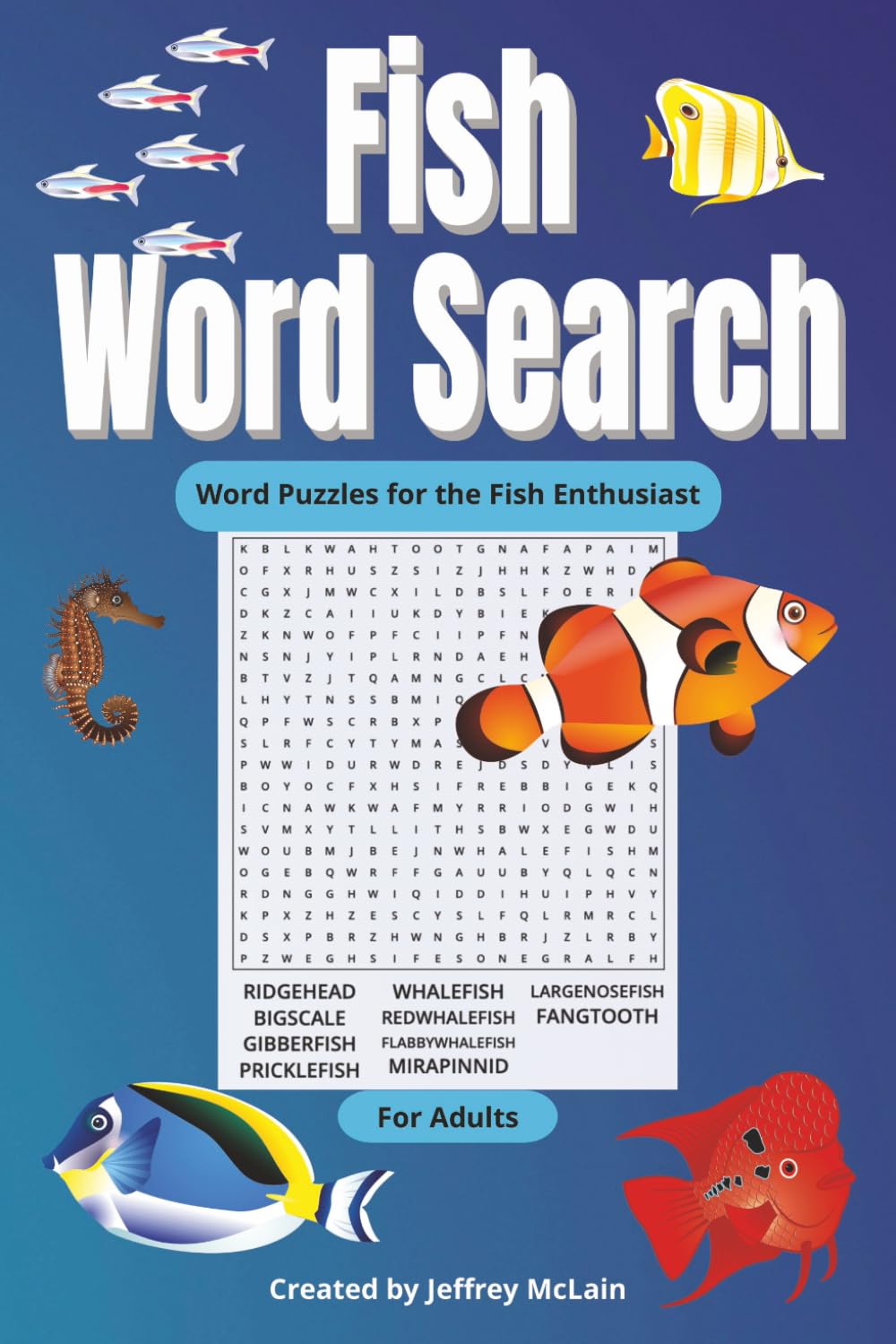 Fish Word Search: Relaxing and Entertaining Word Puzzles to Improve Vocabulary and Memory