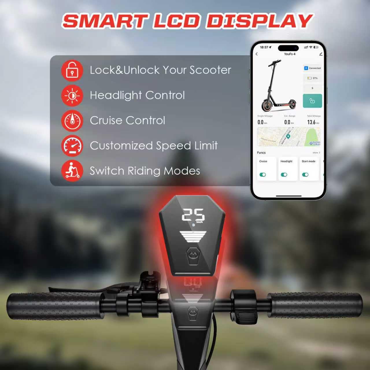 Aimittie Monopattino Elettrico per Adulti,Pneumatici 8.5/10",Motore Potente 500W, Autonomia fino a 35/38/45km,Velocità Massima 25km/h,Doppia illuminazione e doppio sistema frenante,Carico massimo120kg