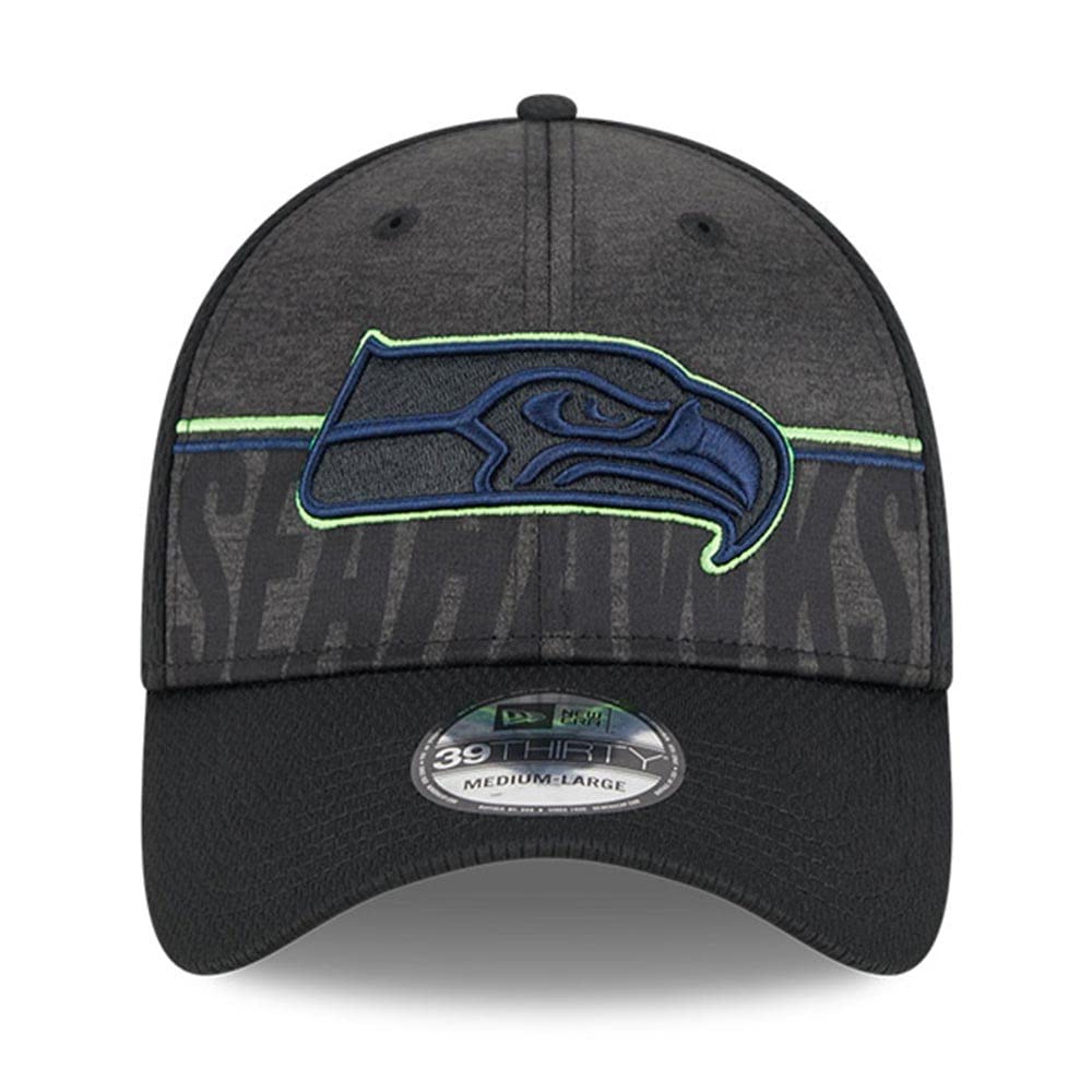 New Era 39Thirty Cappellino – Training 2023 Seattle Seahawks – M/L, Nero , M/L