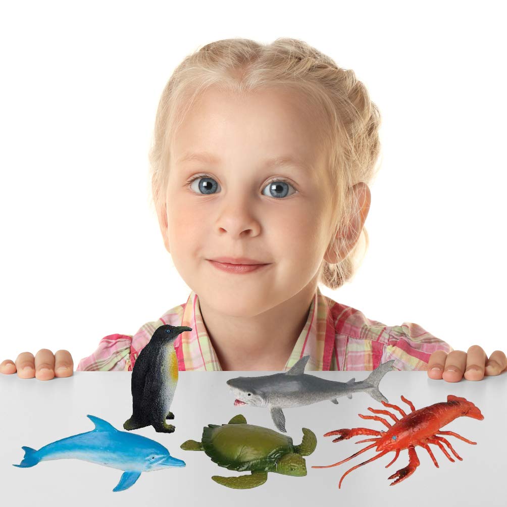 Seegeschöpf Spielzeug Tierfiguren - Satz von 12 geschachtelt
