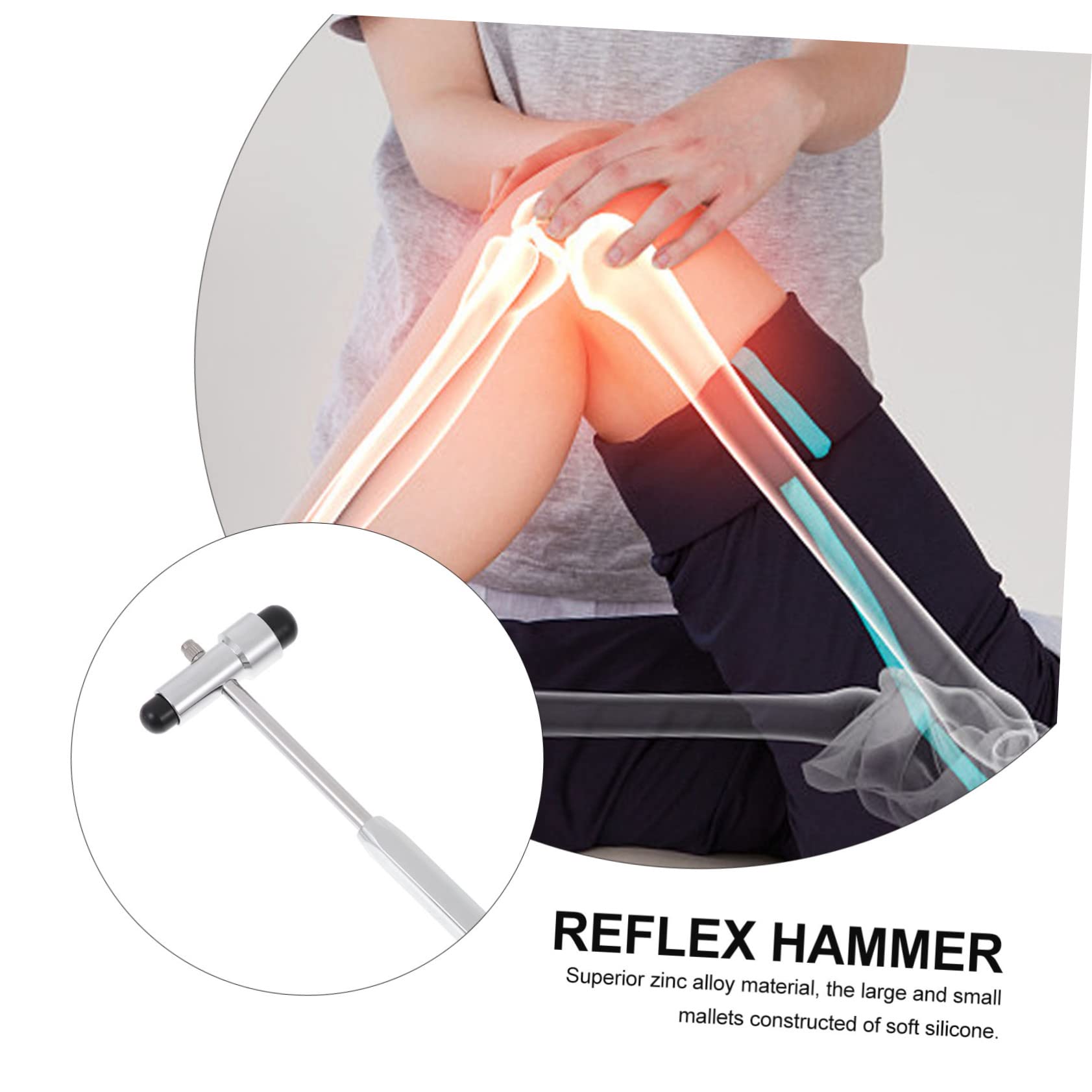 Alipis 4 Stck. Medizinischer Reflexhammer aus Praktischer Diagnosehammer mit Integriertem Punkt Massageaufsatz für Nervenuntersuchungen in Zuhause
