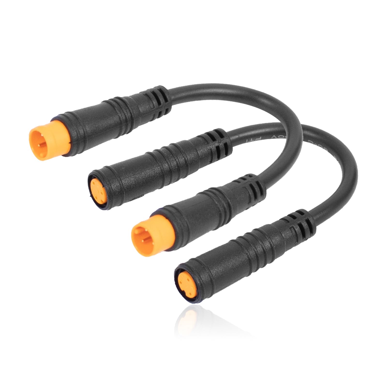 3 Pin E-Bike Throttle Connectors,2Pcs Electric Bicycle Sensor Thumb Throttle Cable Wire,Ebike Waterproof Extension Cable Connector Compatible with Motor,Female to Female and Male to Male Cables
