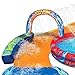 Banzai Cyclone Splash Water Park Outdoor Backyard Inflatable Toy with Sprinkling Slide and Kiddie Pool